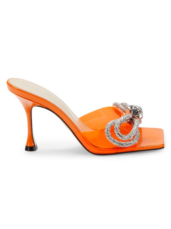 Mach & Mach Double Bow Crystal Embellished Sandals